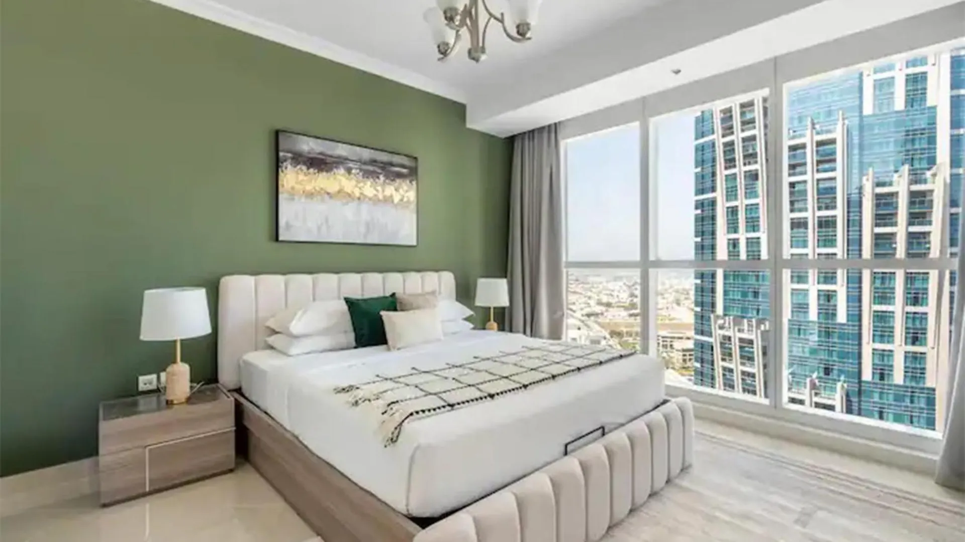 Elegant 1Br Apartment With Partial Sea View In Court Tower Dubai United Arab Emirates